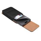 For 6.1 inch Vertical Style Lamb Texture Wear-resistant Card Slot Waist Bag Leather Phone Case(Black) - 3