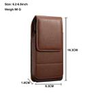 For 6.2-6.5 inch Vertical Style Lamb Texture Wear-resistant Card Slot Waist Bag Leather Phone Case(Brown) - 2