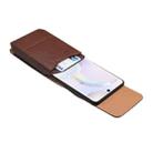 For 6.2-6.5 inch Vertical Style Lamb Texture Wear-resistant Card Slot Waist Bag Leather Phone Case(Brown) - 3