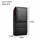 For 6.7-6.9 inch Vertical Style Lamb Texture Wear-resistant Card Slot Waist Bag Leather Phone Case(Black) - 2