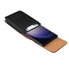 For 6.7-6.9 inch Vertical Style Lamb Texture Wear-resistant Card Slot Waist Bag Leather Phone Case(Black) - 3