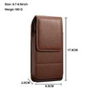 For 6.7-6.9 inch Vertical Style Lamb Texture Wear-resistant Card Slot Waist Bag Leather Phone Case(Brown) - 2