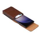 For 6.7-6.9 inch Vertical Style Lamb Texture Wear-resistant Card Slot Waist Bag Leather Phone Case(Brown) - 3