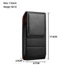 For 7.2 inch Vertical Style Lamb Texture Wear-resistant Card Slot Waist Bag Leather Phone Case(Black) - 2