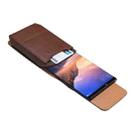 For 7.2 inch Vertical Style Lamb Texture Wear-resistant Card Slot Waist Bag Leather Phone Case(Brown) - 3