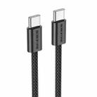 Borofone BX104 USB-C / Type-C to USB-C / Type-C Fast Charge Data Cable, Length:1m(Black) - 2