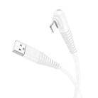 Borofone BX105 2.4A USB-A to 8 Pin Fast Charge Data Cable, Length:1m(White) - 1