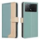 For Xiaomi Poco X6 Pro / Redmi K70E Color Matching RFID Anti-theft Leather Phone Case(Green) - 1