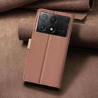 For Xiaomi Poco X6 Pro / Redmi K70E Color Matching RFID Anti-theft Leather Phone Case(Brown) - 3