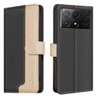 For Xiaomi Poco X6 Pro / Redmi K70E Color Matching RFID Anti-theft Leather Phone Case(Black) - 1