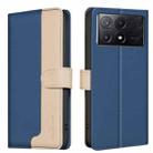 For Xiaomi Poco X6 Pro / Redmi K70E Color Matching RFID Anti-theft Leather Phone Case(Blue) - 1
