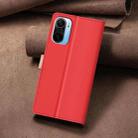 For Xiaomi Poco F3 / Mi 11i Color Matching RFID Anti-theft Leather Phone Case(Red) - 3