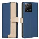 For Xiaomi 13T / Redmi K60 Ultra Color Matching RFID Anti-theft Leather Phone Case(Blue) - 1