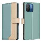 For Xiaomi Poco C55 / Redmi 12C Color Matching RFID Anti-theft Leather Phone Case(Green) - 1