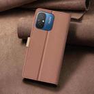 For Xiaomi Poco C55 / Redmi 12C Color Matching RFID Anti-theft Leather Phone Case(Brown) - 3