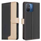 For Xiaomi Poco C55 / Redmi 12C Color Matching RFID Anti-theft Leather Phone Case(Black) - 1