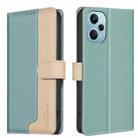 For Xiaomi Poco F5 5G Color Matching RFID Anti-theft Leather Phone Case(Green) - 1