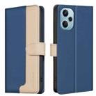 For Xiaomi Poco F5 5G Color Matching RFID Anti-theft Leather Phone Case(Blue) - 1