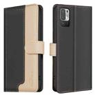 For Xiaomi Poco M3 Pro / Redmi Note 10 5G Color Matching RFID Anti-theft Leather Phone Case(Black) - 1