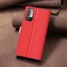 For Xiaomi Poco M3 Pro / Redmi Note 10 5G Color Matching RFID Anti-theft Leather Phone Case(Red) - 3