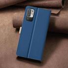 For Xiaomi Poco M3 Pro / Redmi Note 10 5G Color Matching RFID Anti-theft Leather Phone Case(Blue) - 3