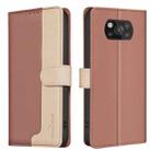 For Xiaomi Poco X3 / X3 NFC Color Matching RFID Anti-theft Leather Phone Case(Brown) - 1