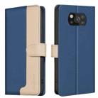 For Xiaomi Poco X3 / X3 NFC Color Matching RFID Anti-theft Leather Phone Case(Blue) - 1