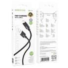 Borofone BX106 2.4A USB-A to 8 Pin Fast Charge Data Cable, Length:1m(Black) - 3