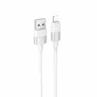 Borofone BX106 2.4A USB-A to 8 Pin Fast Charge Data Cable, Length:1m(White) - 2