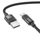 Borofone BX106 3A USB-A to USB-C / Type-C Fast Charge Data Cable, Length:1m(Black) - 1
