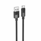 Borofone BX106 3A USB-A to USB-C / Type-C Fast Charge Data Cable, Length:1m(Black) - 2