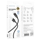 Borofone BX106 3A USB-A to USB-C / Type-C Fast Charge Data Cable, Length:1m(Black) - 3