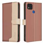 For Xiaomi Redmi 9C / 10A / Poco C31 Color Matching RFID Anti-theft Leather Phone Case(Brown) - 1