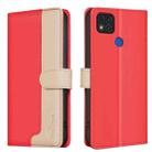 For Xiaomi Redmi 9C / 10A / Poco C31 Color Matching RFID Anti-theft Leather Phone Case(Red) - 1