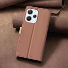 For Xiaomi Redmi 12 4G Color Matching RFID Anti-theft Leather Phone Case(Brown) - 3