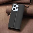 For Xiaomi Redmi 12 4G Color Matching RFID Anti-theft Leather Phone Case(Black) - 3