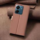 For Xiaomi Redmi 13C Color Matching RFID Anti-theft Leather Phone Case(Brown) - 3