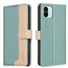 For Xiaomi Redmi A1 / A1+ / A2 Color Matching RFID Anti-theft Leather Phone Case(Green) - 1