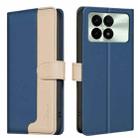 For Xiaomi Redmi K70 / K70 Pro Color Matching RFID Anti-theft Leather Phone Case(Blue) - 1