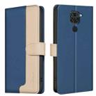 For Xiaomi Redmi 10X 4G / Note 9 Color Matching RFID Anti-theft Leather Phone Case(Blue) - 1
