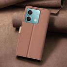 For Xiaomi Redmi Note 13 4G Global Color Matching RFID Anti-theft Leather Phone Case(Brown) - 3