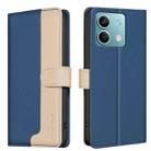 For Xiaomi Redmi Note 13 4G Global Color Matching RFID Anti-theft Leather Phone Case(Blue) - 1