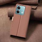 For Xiaomi Redmi Note 13 5G Color Matching RFID Anti-theft Leather Phone Case(Brown) - 3