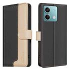 For Xiaomi Redmi Note 13 5G Color Matching RFID Anti-theft Leather Phone Case(Black) - 1