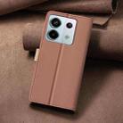 For Xiaomi Redmi Note 13 Pro 4G Global Color Matching RFID Anti-theft Leather Phone Case(Brown) - 3