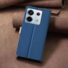 For Xiaomi Redmi Note 13 Pro 4G Global Color Matching RFID Anti-theft Leather Phone Case(Blue) - 3