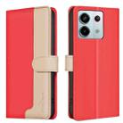 For Xiaomi Redmi Note 13 Pro 5G Color Matching RFID Anti-theft Leather Phone Case(Red) - 1