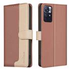 For Xiaomi Redmi Note 13 Pro+ Color Matching RFID Anti-theft Leather Phone Case(Brown) - 1