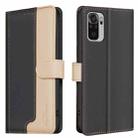 For Xiaomi Redmi Note 10 4G / 10S Color Matching RFID Anti-theft Leather Phone Case(Black) - 1