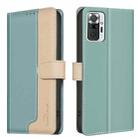 For Xiaomi Redmi Note 10 Pro / 10 Pro Max Color Matching RFID Anti-theft Leather Phone Case(Green) - 1